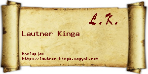 Lautner Kinga névjegykártya